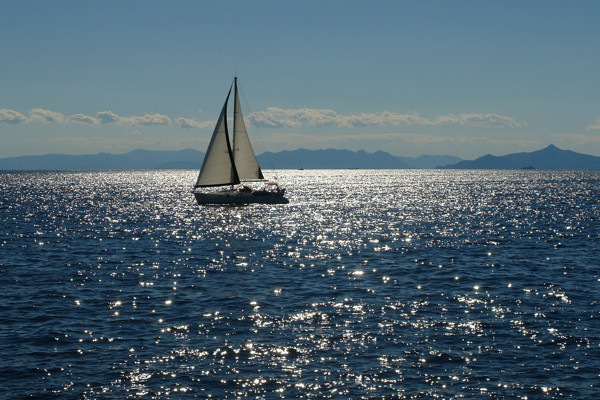 Sailing Boat in the Sea